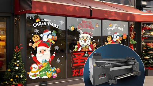 Glass Decals printing solution: Christmas-Themed Glass Decals, Transform Your Space with Festive Brilliance