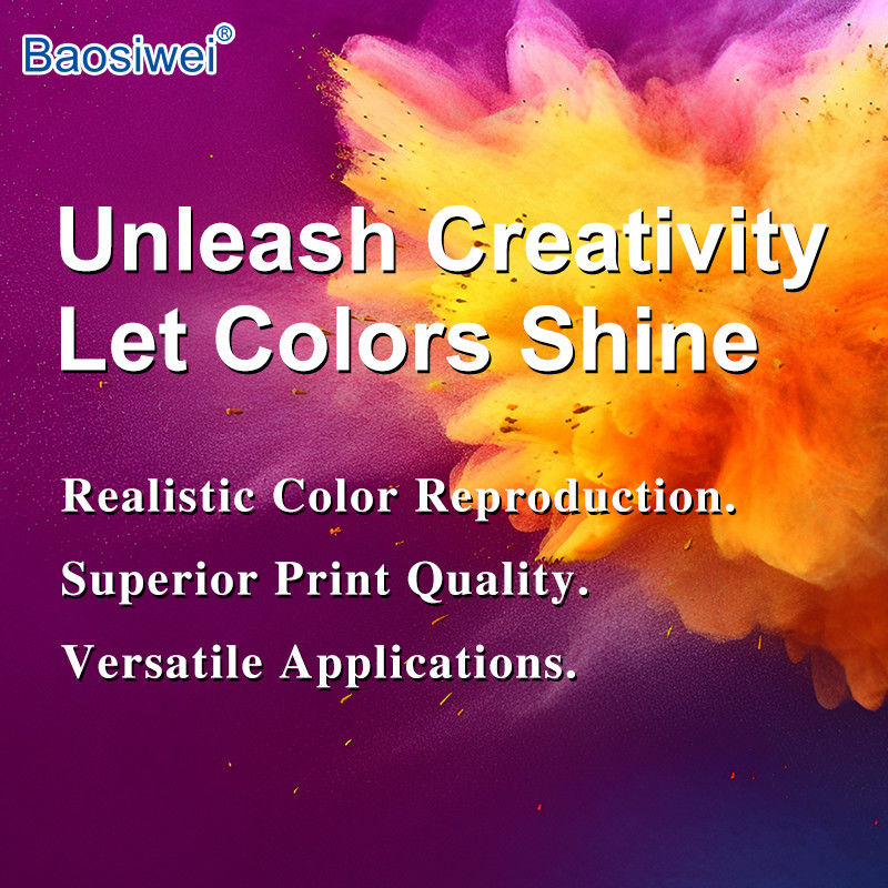 Baosiwei CMYK Heat Transfer Ink C , M , Y , K 1000ml for Smooth Printing